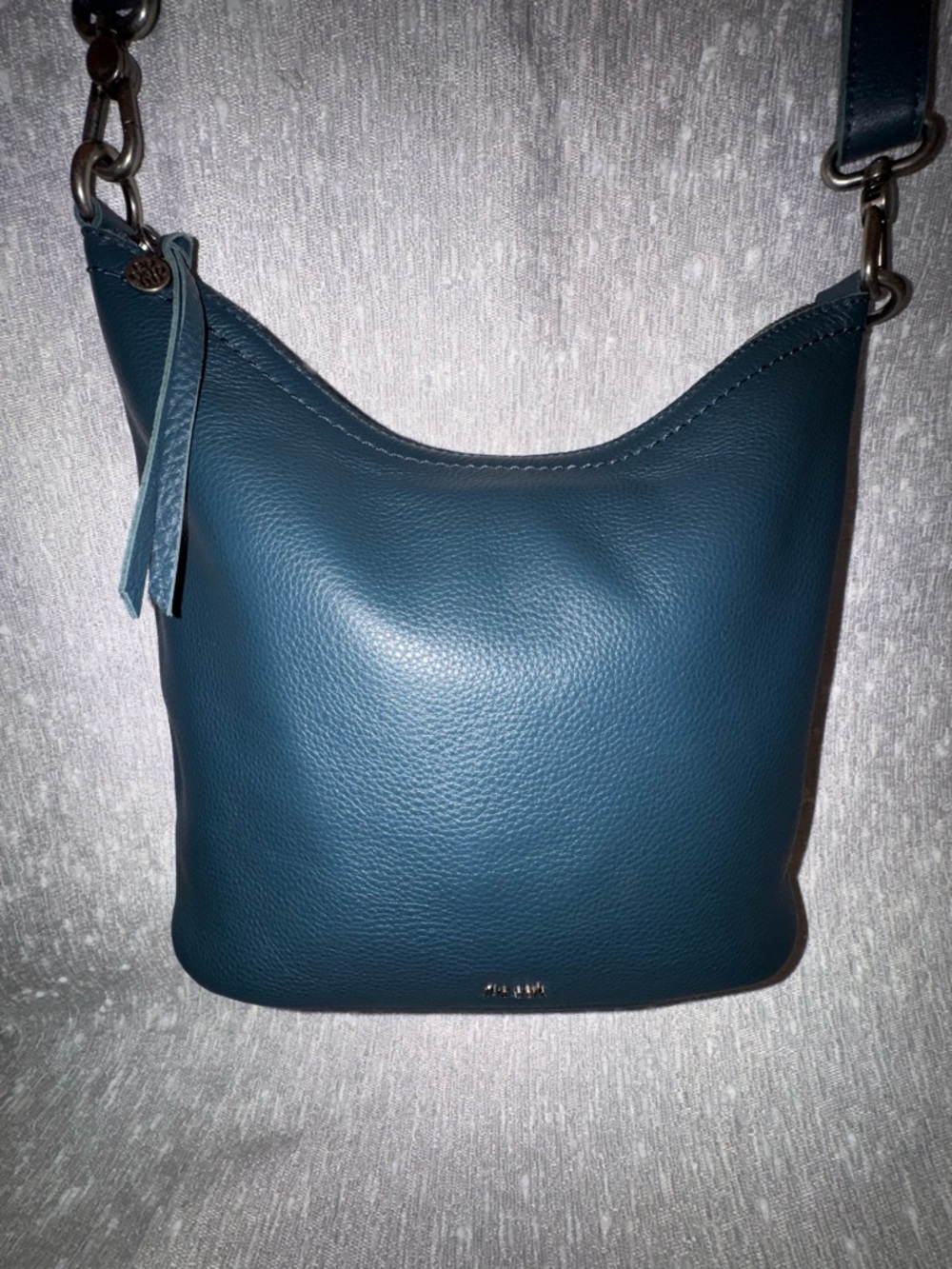 The Sak Jasmine Maritime Blue Leather Crossbody Bag Slouchy Hobo